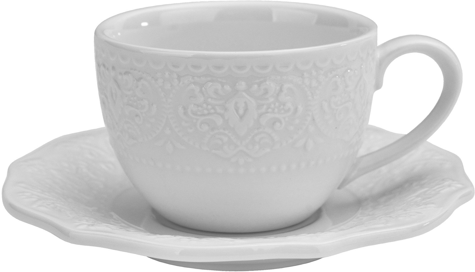 Komplet 2 filiżanek do espresso 75 ml + spodki Alice