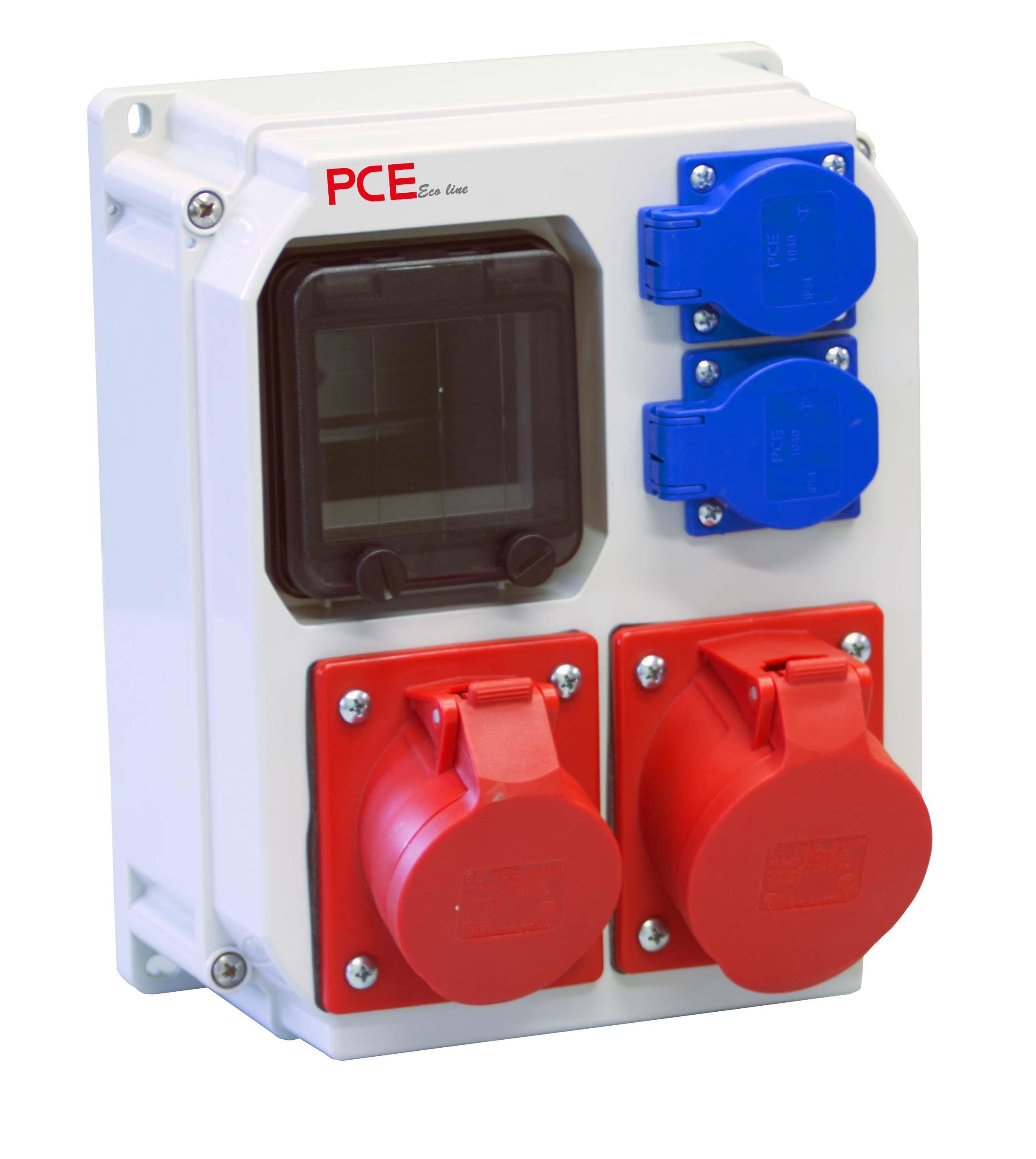 PCE Rozdzielnica stacjonarna typ MIKOŁAJKI 4M 32/5 16/5 2GS 230V IP54 ECOline 90EKO004