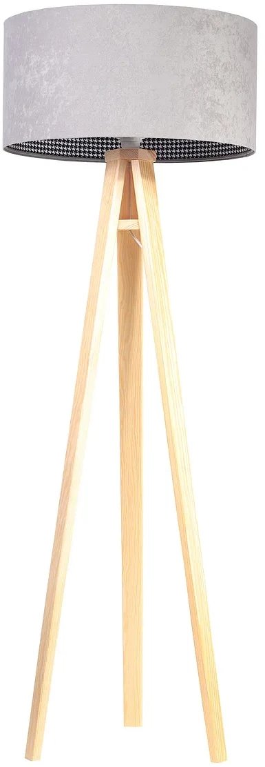 Lampa stojąca HOME 50 szara/sosna BPS KONCEPT
