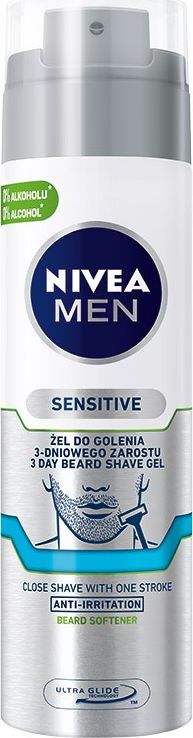 Nivea MEN Sensitive Żel do golenia 3-dniowego zarostu 200ml