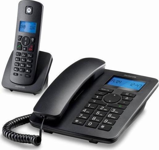 Telefon stacjonarny Motorola Telefon Stacjonarny Motorola C4201 Combo DECT (2 pcs) Czarny