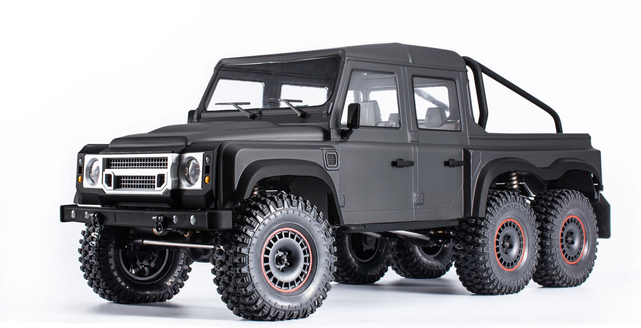 Amewi RC Auto AMXRock RCX10.3P Crawler 6x6 Pickup grau /14+