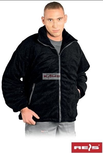 R.E.I.S. POL-POLAREX - Ocieplana bluza z wysokiej jakości polaru, dziana - granatowo-szary M