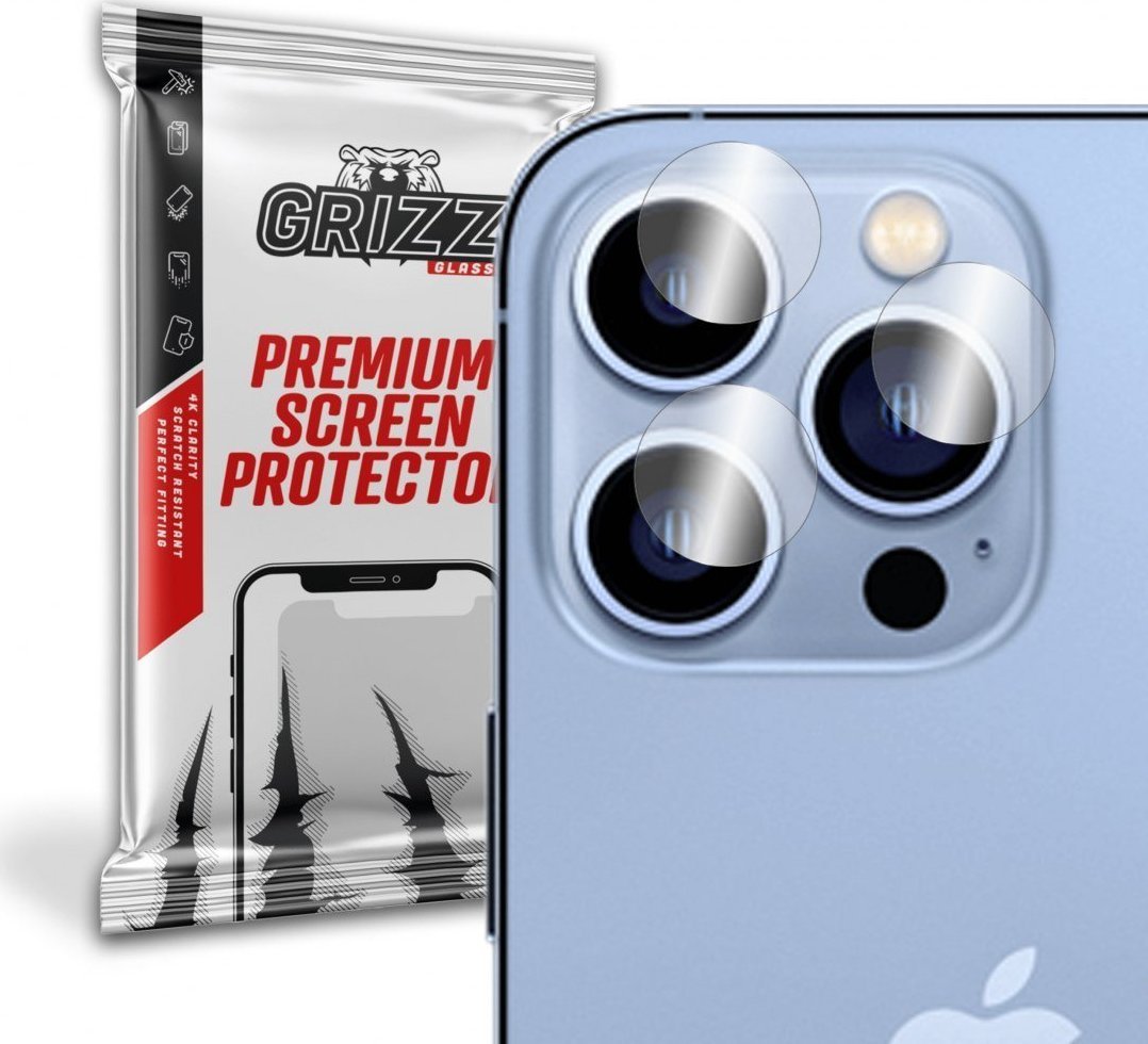 GrizzGlass Szkło hybrydowe na aparat Grizz Apple iPhone 13 Pro