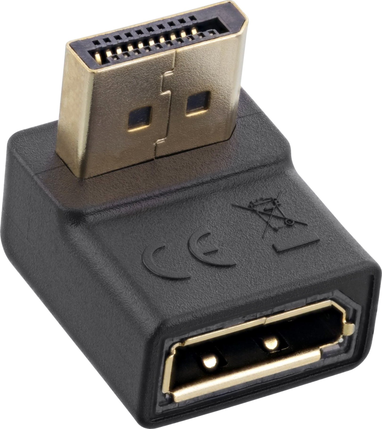 Adapter AV InLine InLine® DisplayPort Adaptor, DisplayPort male/female downward angled