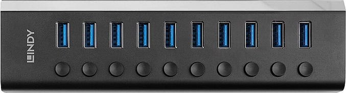 HUB USB Lindy LINDY 10 Port USB 3.0 Hub mit Ein-/Ausschaltern