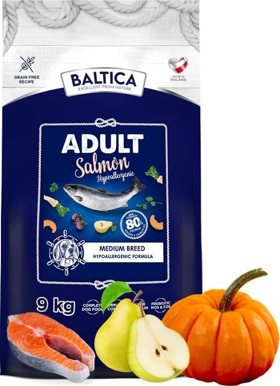 Baltica Karma 9kg z łososiem dla psów średnich ras