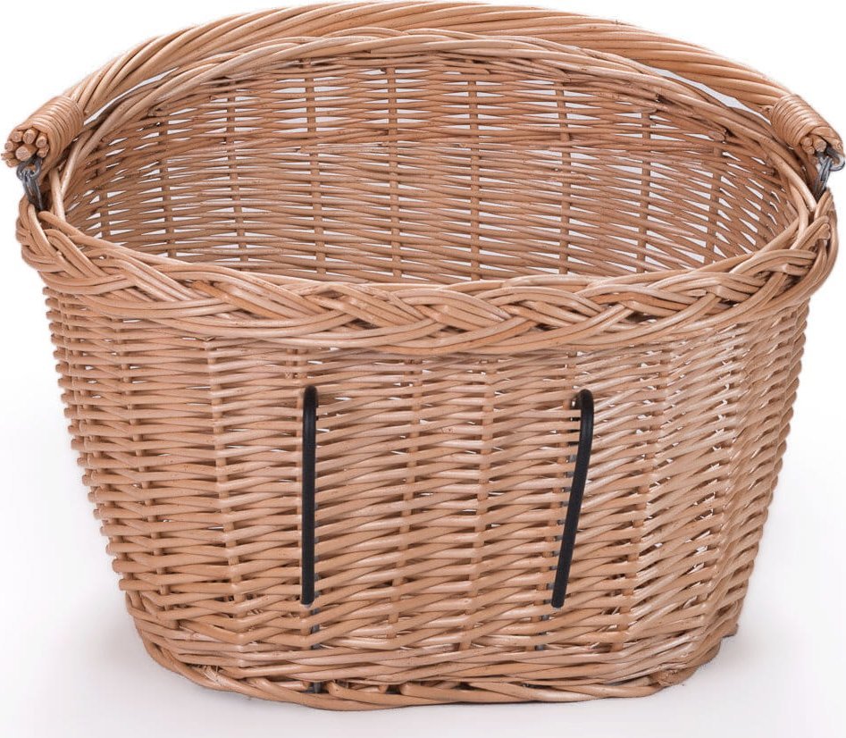 Wiklinowy Świat Wiklinowy kosz rowerowy na kierownicę obszycie wkład bawełna rowerak