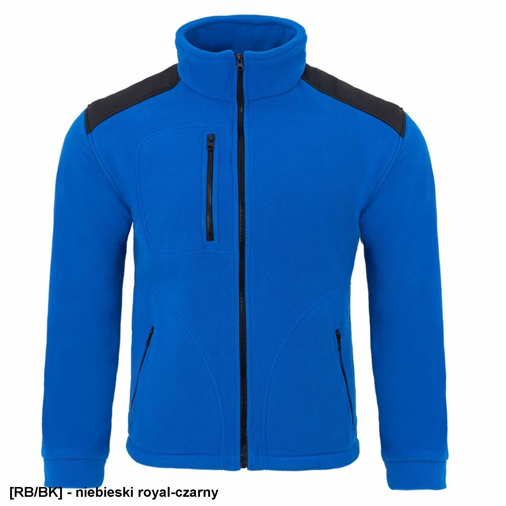 FLRA 340 - bluza polarowa unisex, gruba posiada bardzo dobre właściwości cieplne - granatowo-czarny XL