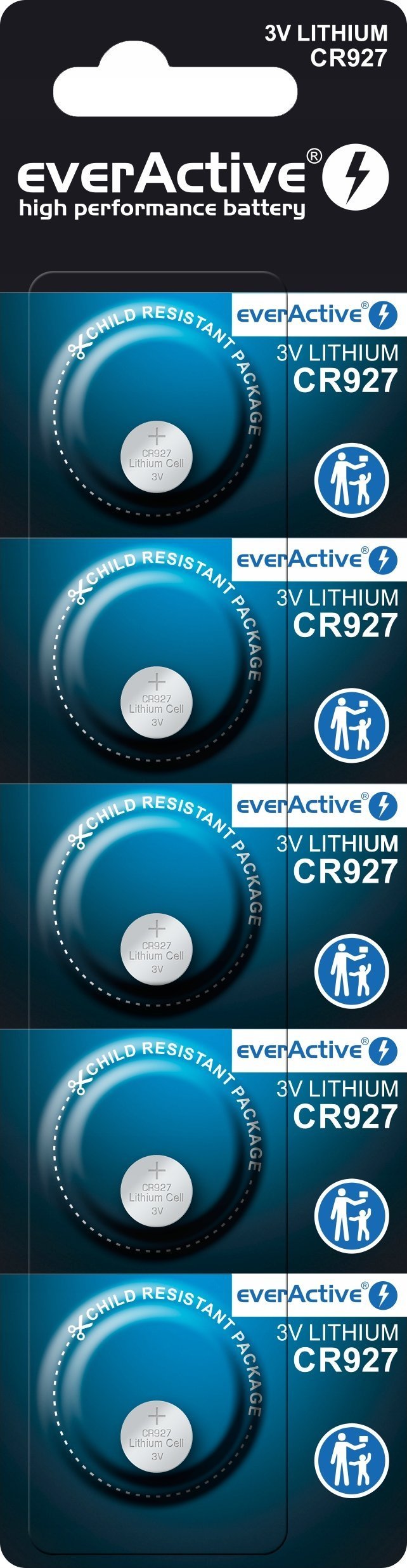 EverActive Bateria litowa mini everActive CR927 - blister 5 sztuk