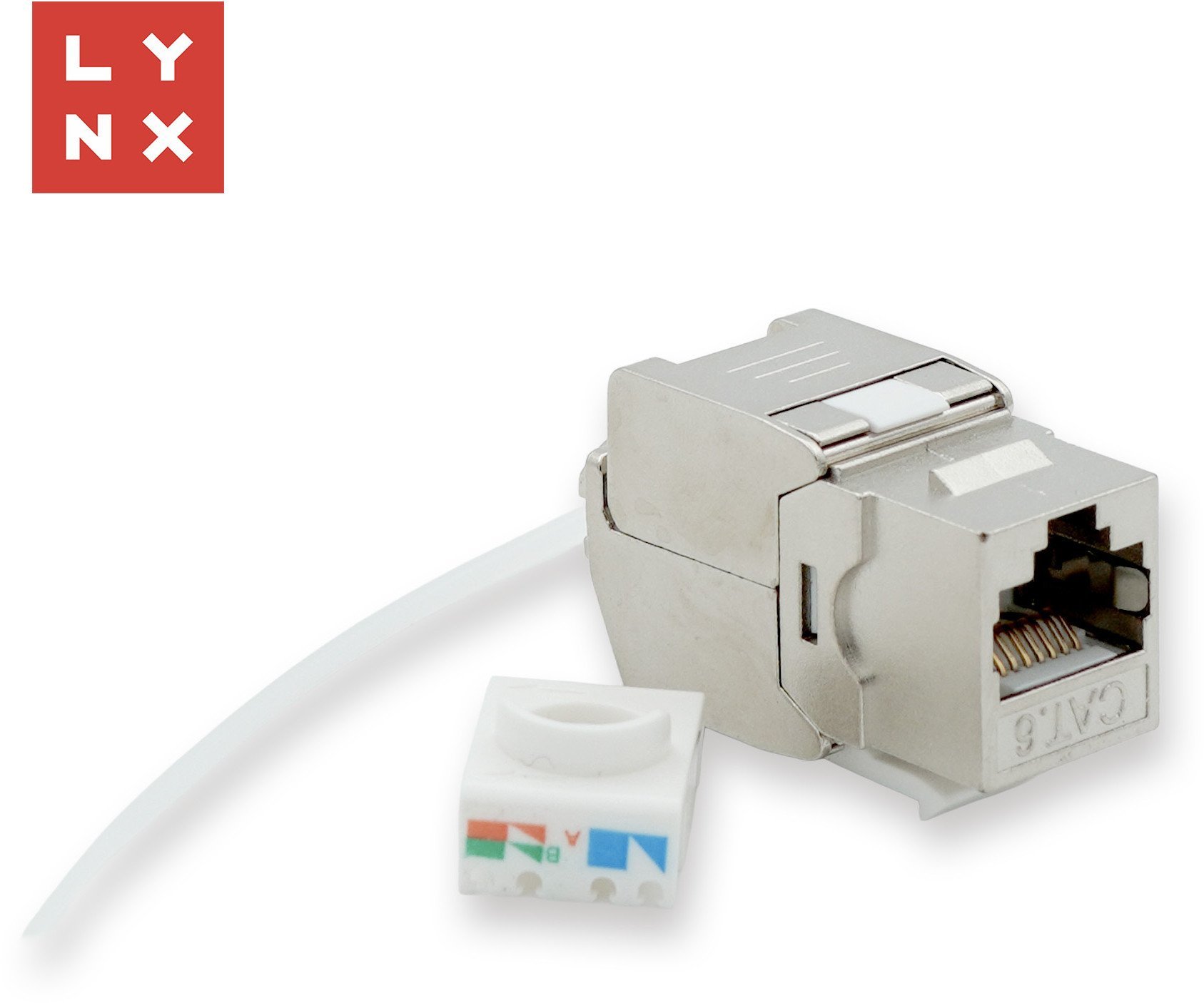 LYNX keystone STP Cat6, samozařezávací, stříbrný