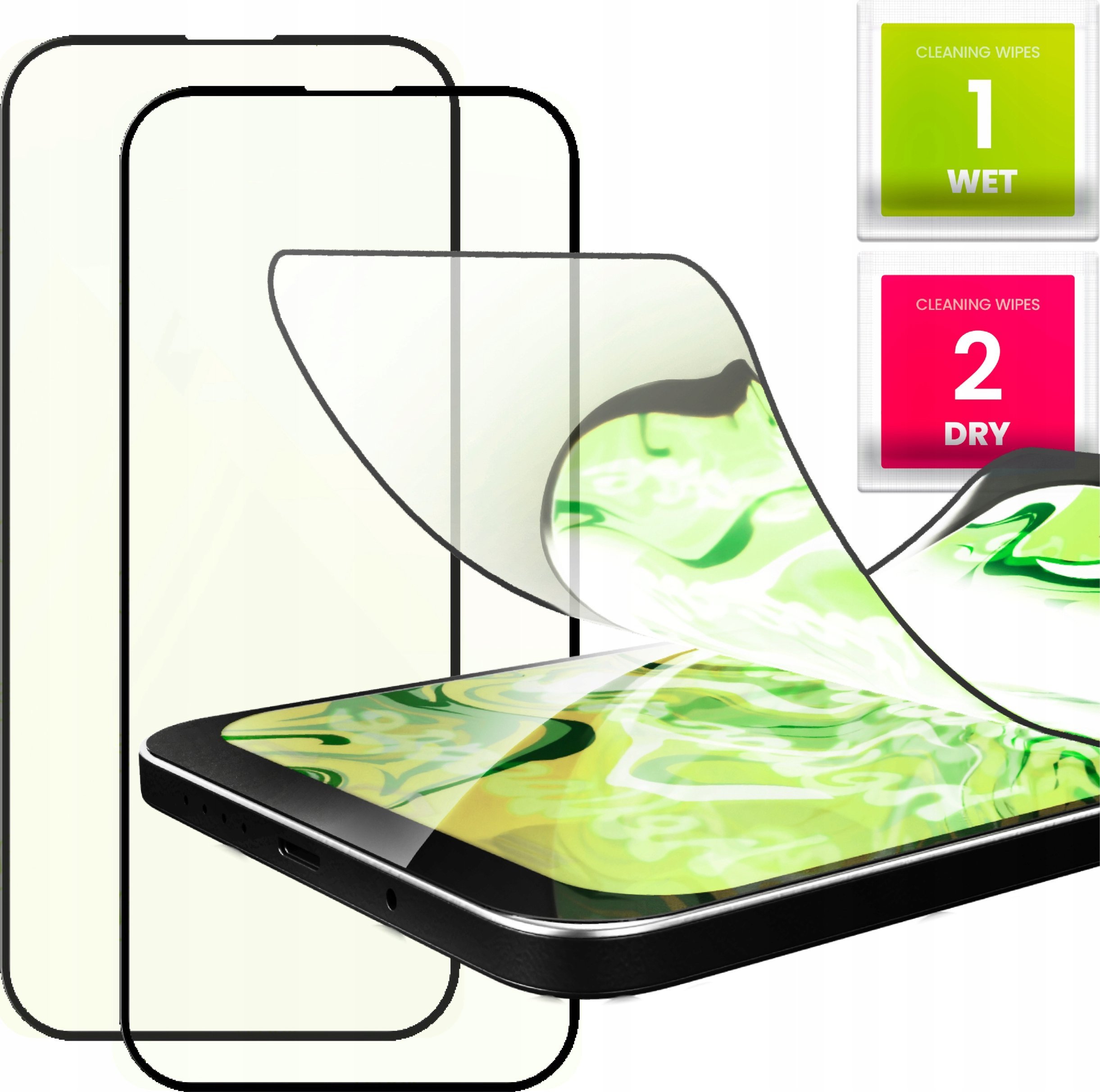 Hello Case 2x Szkło Hybrydowe do Apple iPhone 16 Pro Max (9H, 5D, na cały ekran)