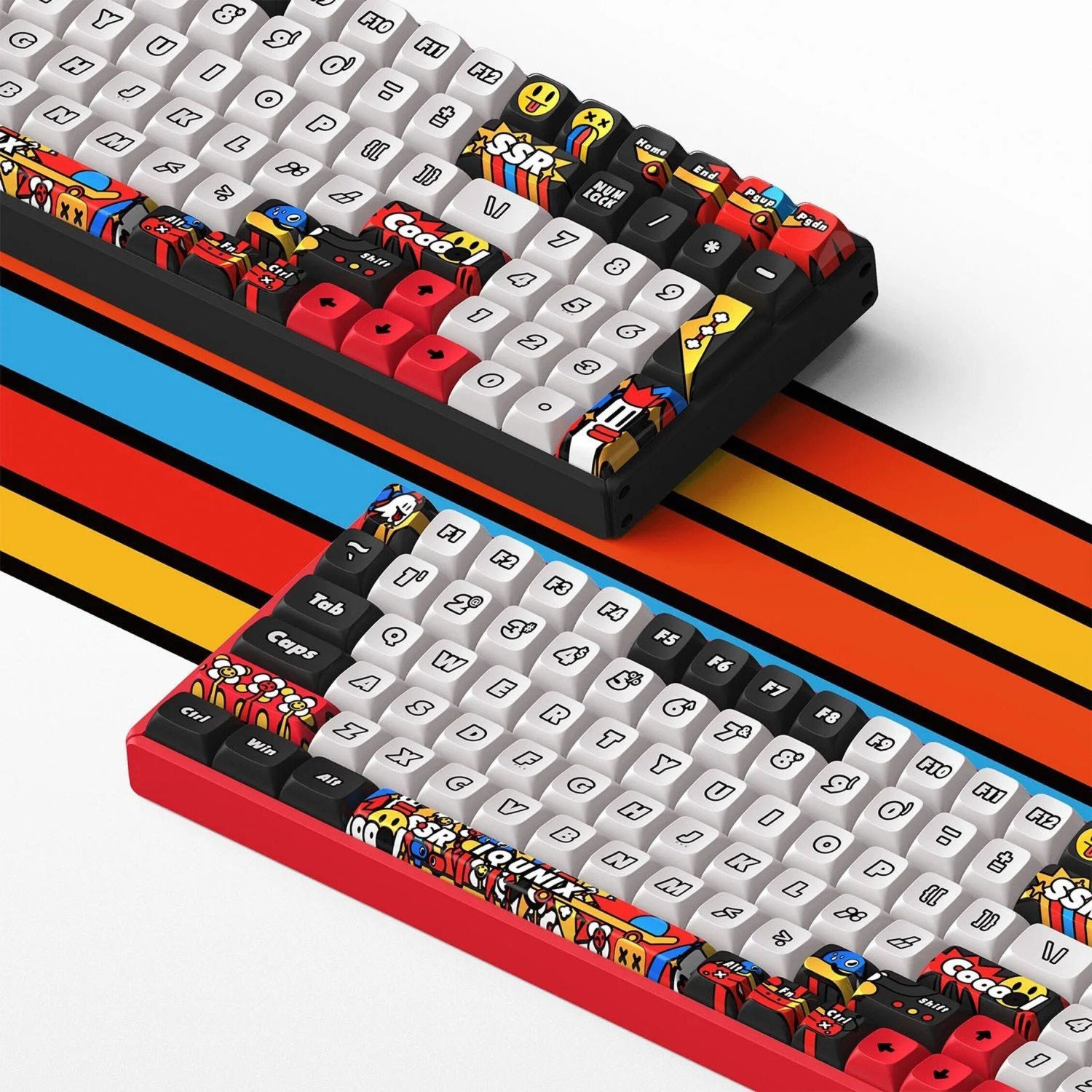 IQUNIX F97 Graffiti Blaze Wireless Gaming Tastatur, RGB - Moonstone-Turbo-Switches