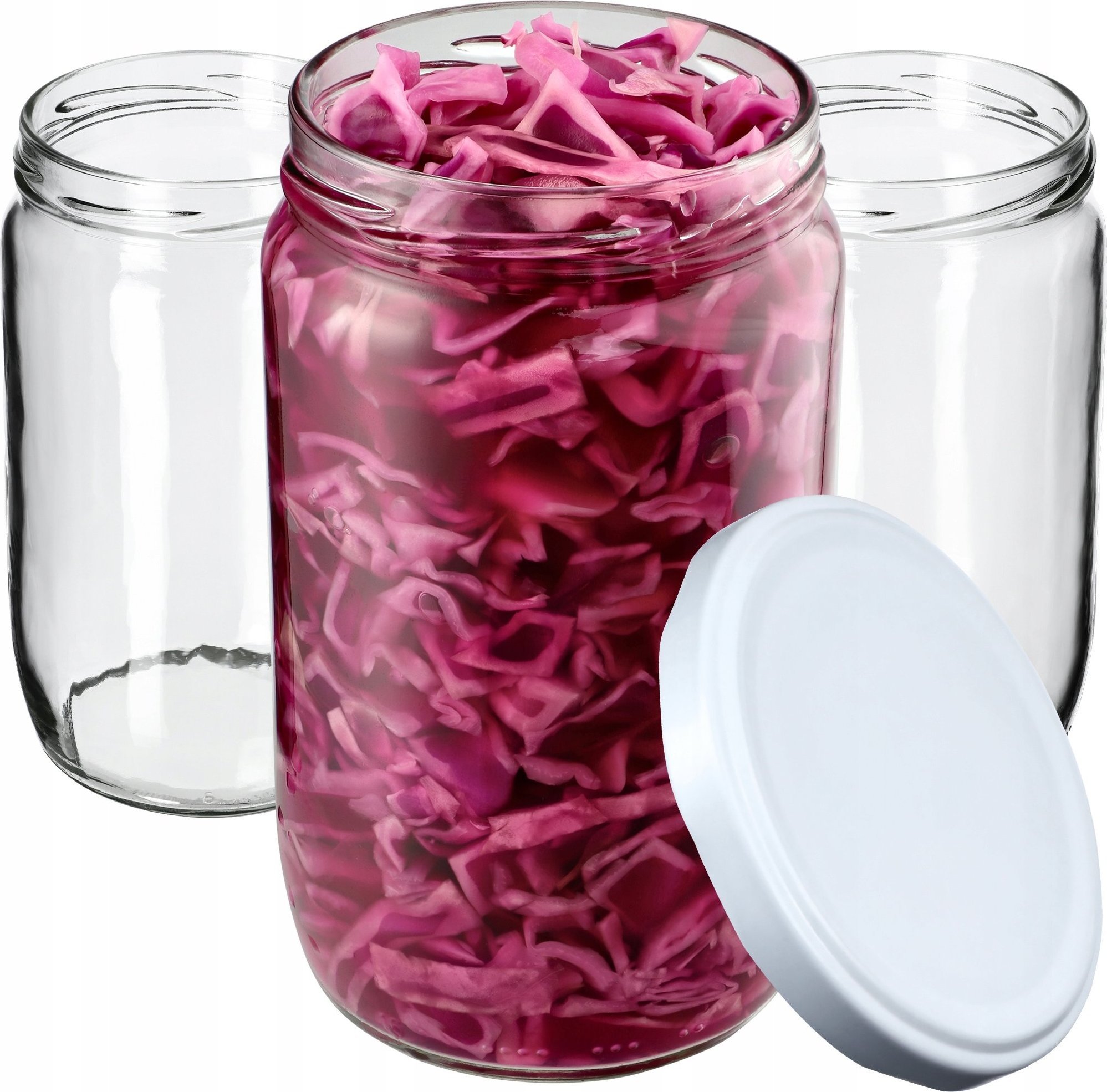 Kadax 8x Słoik 720ml Słoiki Na Ogórki Miód Wieczka fi82