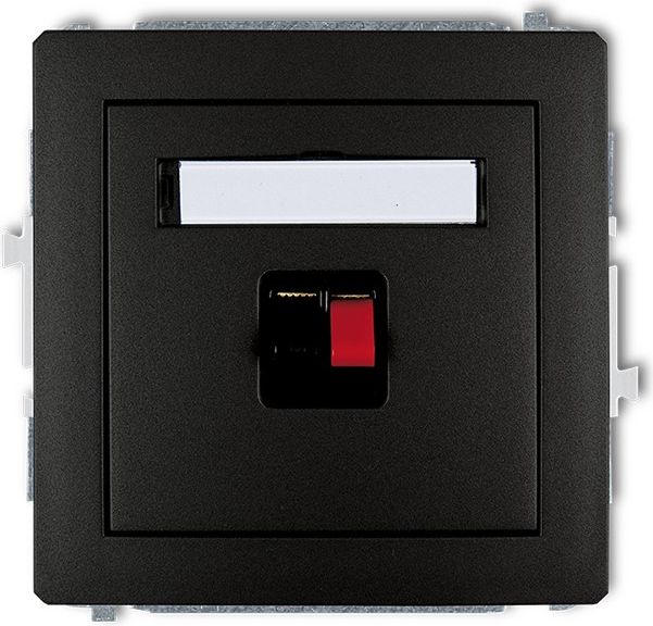 Karlik DECO Gniazdo głośnikowe pojedyncze czarny mat 12DGG-1