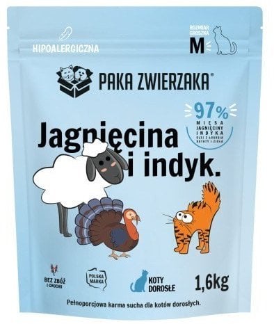 Paka Zwierzaka Jagnięcina z indykiem "M" 1,6kg