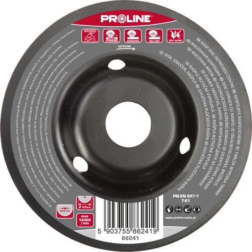 Profix TARCZA WYPUKŁA TARNIK GRUBE ZĘBY 125MM PROLINE