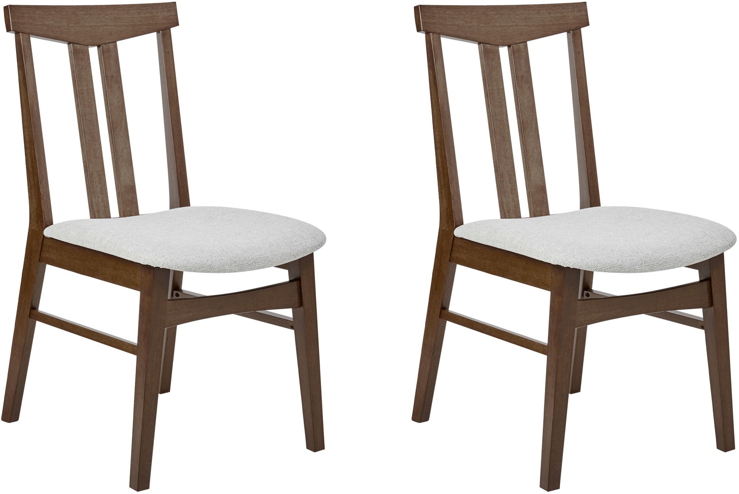 Zestaw 2 krzeseł do jadalni AVALON Drewno Jasnoszary