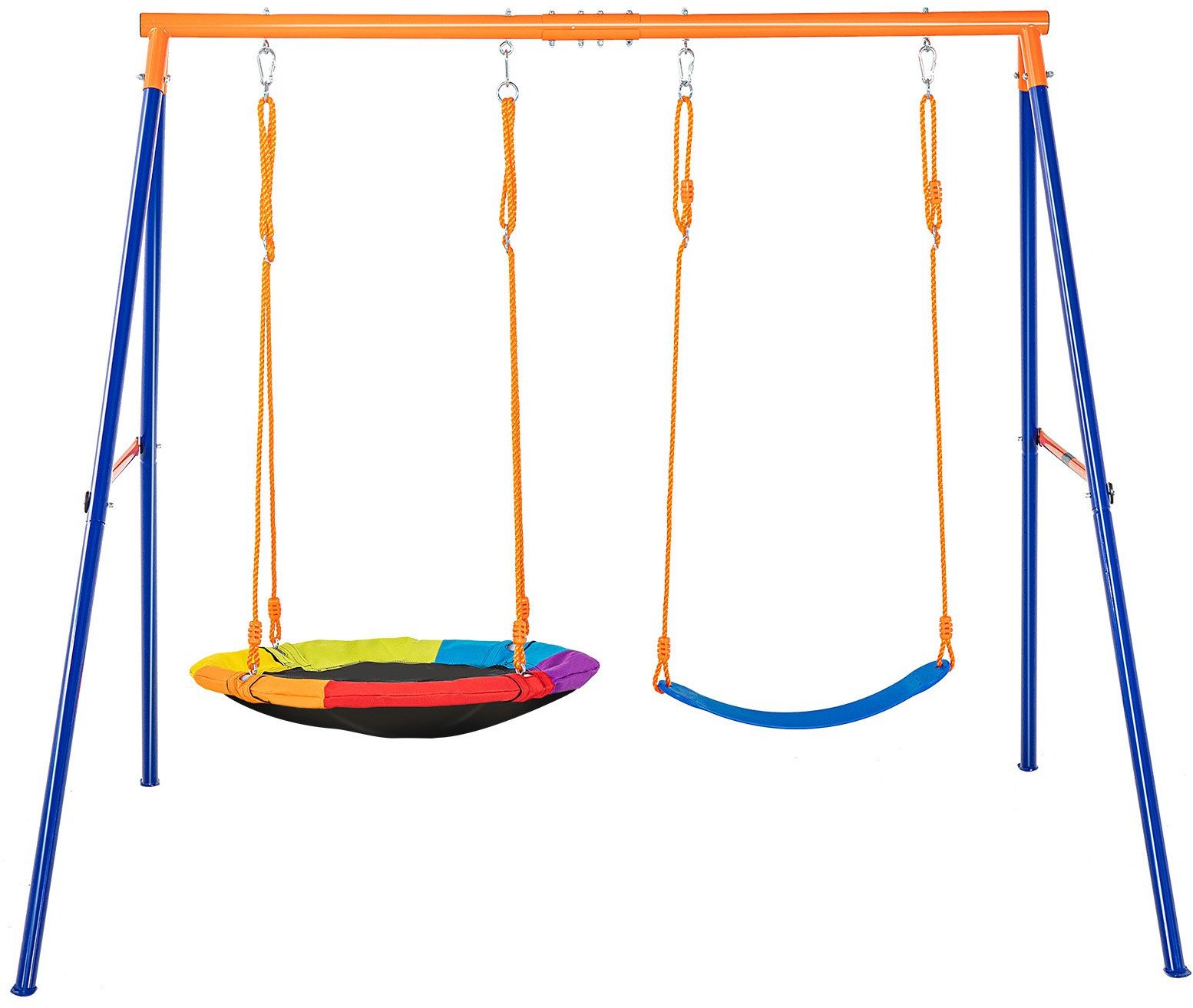 Huśtawka ogrodowa plac zabaw dla dzieci stelaż na huśtawki bocianie gniazdo 2 osobowa