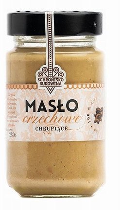 Masło orzechowe 100% Crunchy 230g - Schronisko Bukowina