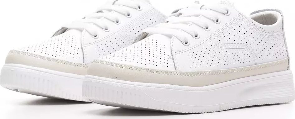 Sergio Leone Skórzane buty sportowe damskie Sergio Leone DSP020BIBE białe 40