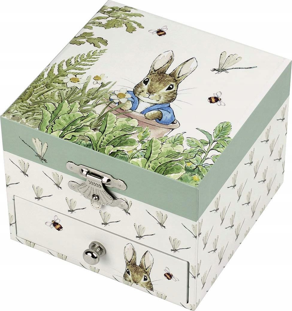 Trousselier Trousselier Music Box with Drawer, Peter Rabbit, Dragonfly