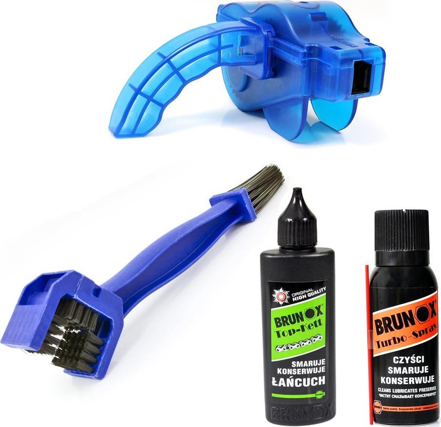Brunox Zestaw do czyszczenia łańcucha, Brunox, szczotka, maszynka