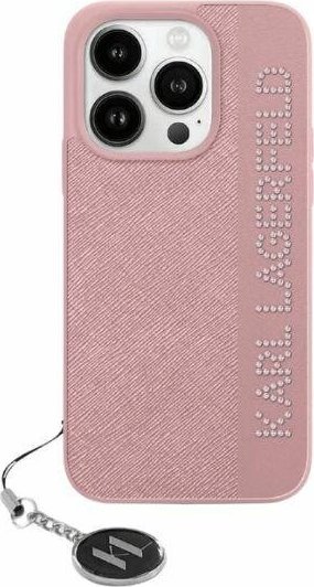 Karl Lagerfeld KLHCP15LPSAKDGCP iPhone 15 Pro 6.1" różowy/pink hardcase Saffiano Rhinestones & Charm