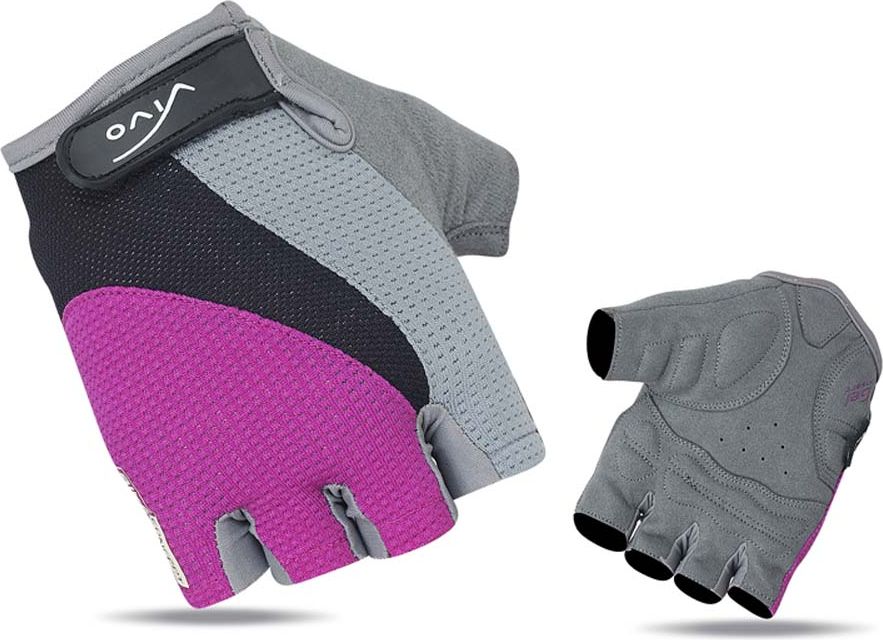 Vivo Rękawiczki rowerowe damskie SB-01-8505-E fioletowo-szare r. L (4962534)