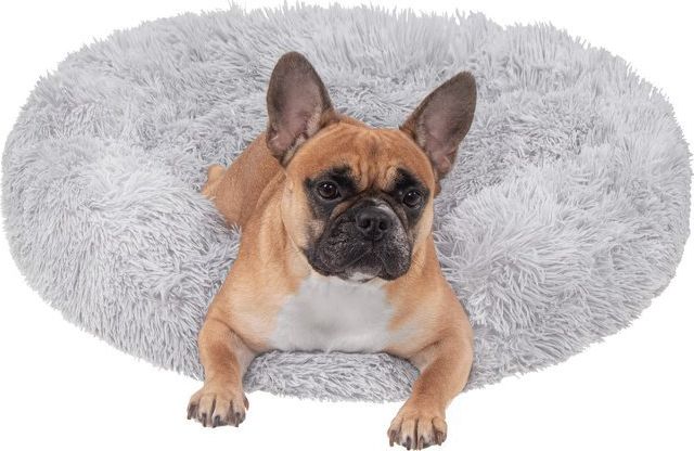 Springos Legowisko dla psa 80cm, pluszowe posłanie dla kota szary UNIWERSALNY
