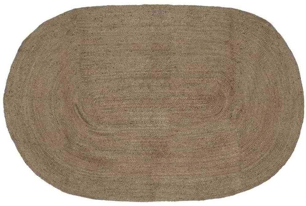 vidaXL Dywan Naturalny i czarny 300 x 300 cm Juta