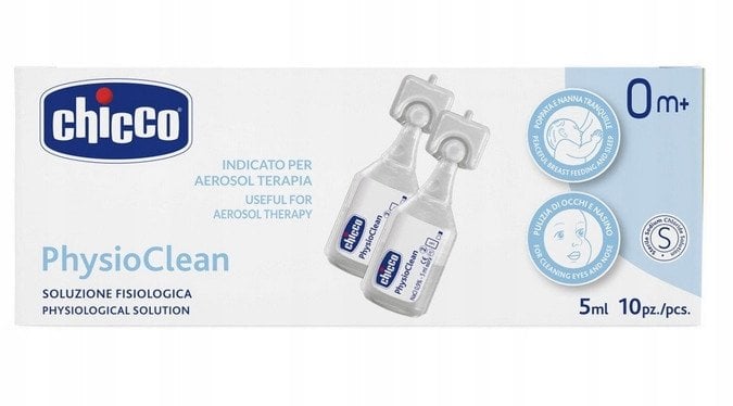 CHICCO-101710501-IZOTONICZNY ROZTWÓR SOLI FIZJOLOGICZNEJ 5ML A 10SZT