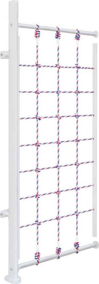 Małpiszon Słupek przyścienny drewniany z siatką biały Karussell