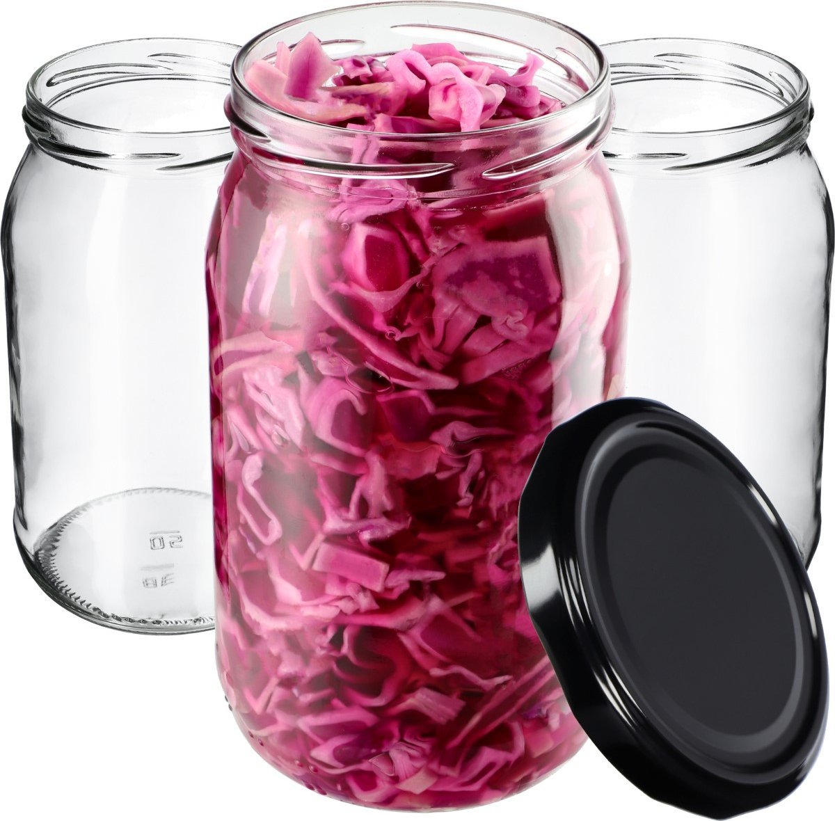 8x Słoik Szklany 760ml Miód Ogórki Wieczko fi82