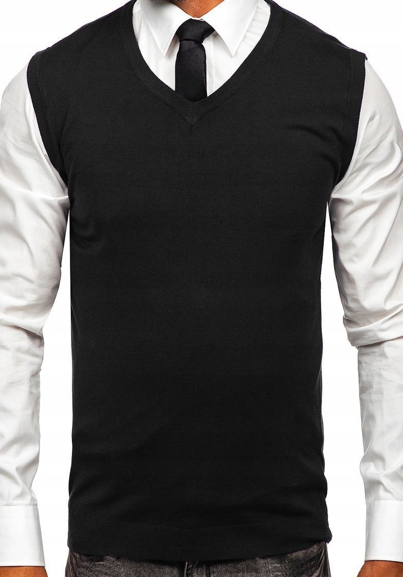 Leccos Bezrękawnik pulower sweter męski bez rękawów L