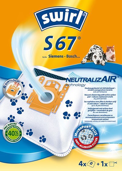 Worek do odkurzacza Melitta Melitta vacuum cleaner bags S67 NeutralizeAir Green (4 bags + 1 filter, for Siemens, Bosch)