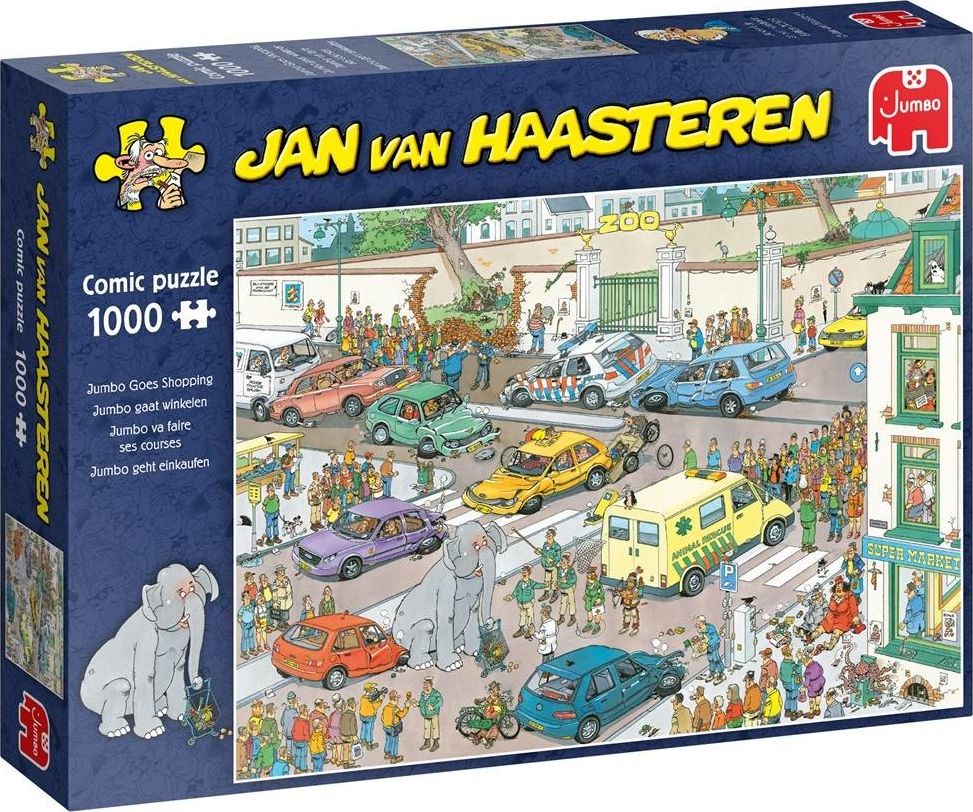 Jumbo Puzzle 1000 Haasteren Słoń na zakupach G3