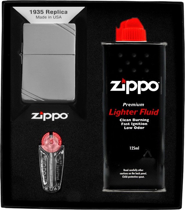 Zestaw ZIPPO Zapalniczka REPLICA 1935 WITH SLASHES Prezentowy No1