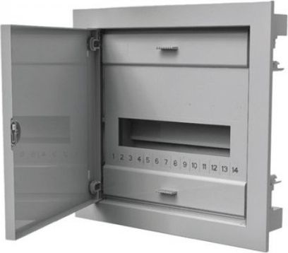 Pawbol Rozdzielnica modułowa 1x12 podtynkowa z metalowymi drzwiami IP40 N+PE C.1512