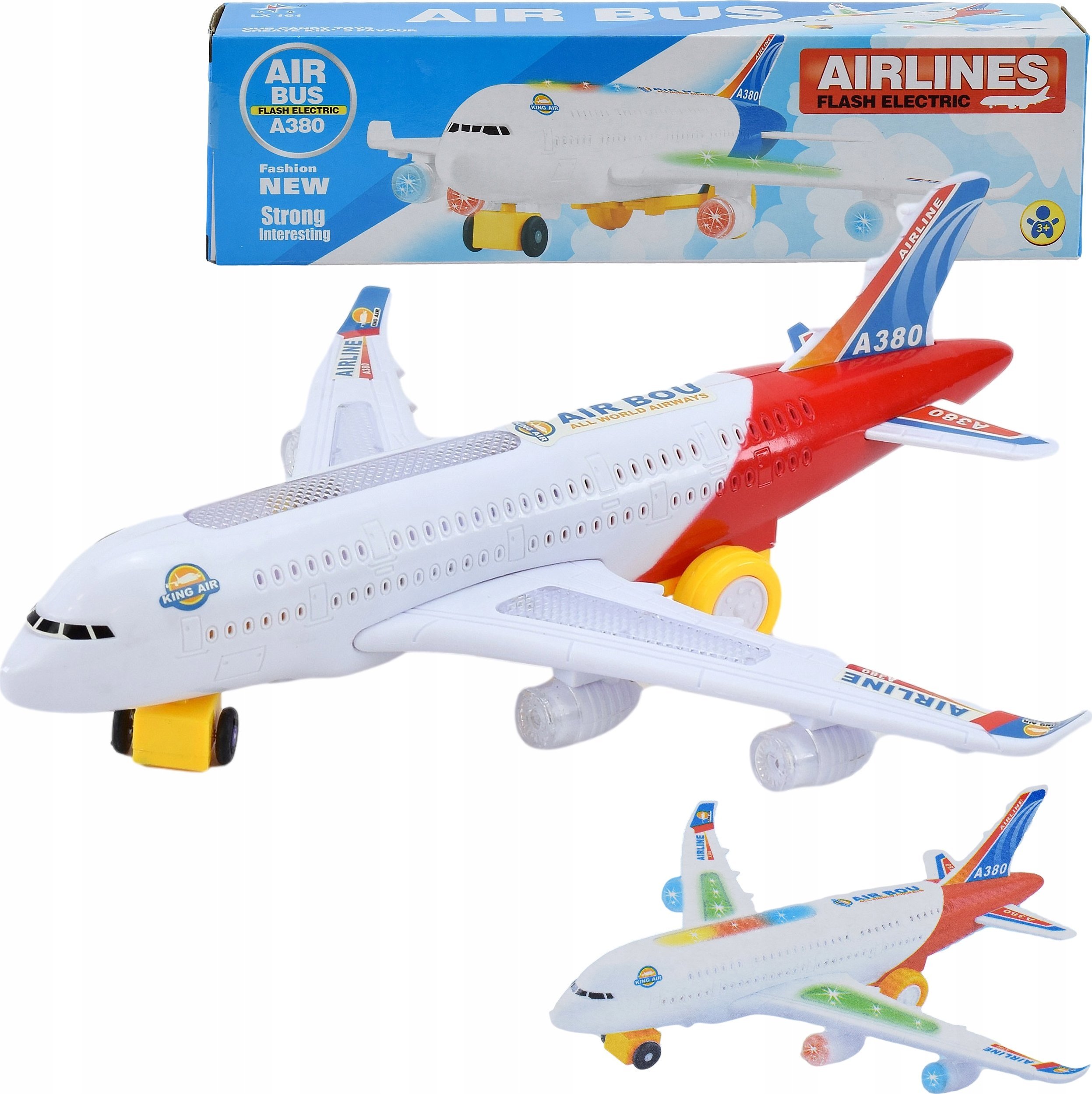 Skleplolki SAMOLOT INTERAKTYWNY JEŹDZI GRA ŚWIECI DŹWIĘK ZABAWKI DLA DZIECI AIRBUS