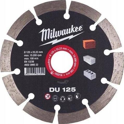 Milwaukee TARCZA DIAMENTOWA DU 125 X 22,2 MM