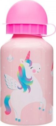 Sass & Belle RAINBOW UNICORN - Metalowa butelka na wodę 300 ML
