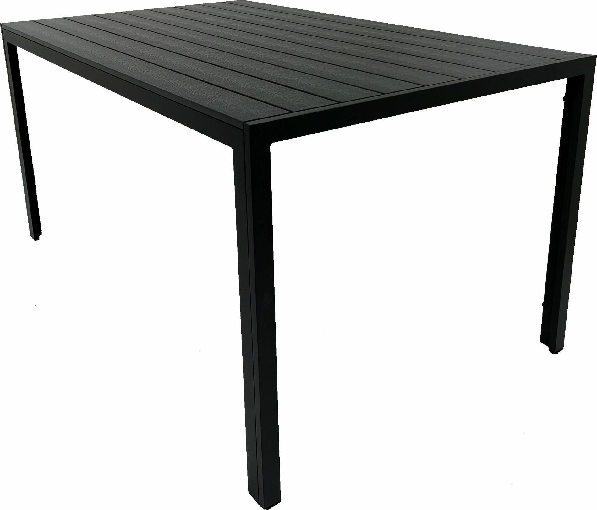 kontrast Stół ogrodowy metalowy kwadrat ALLEN 90x90x74cm czarny