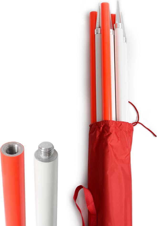 Geoline Tyczka sygnalizacyjna aluminiowa skręcana 4 szt. - 2m