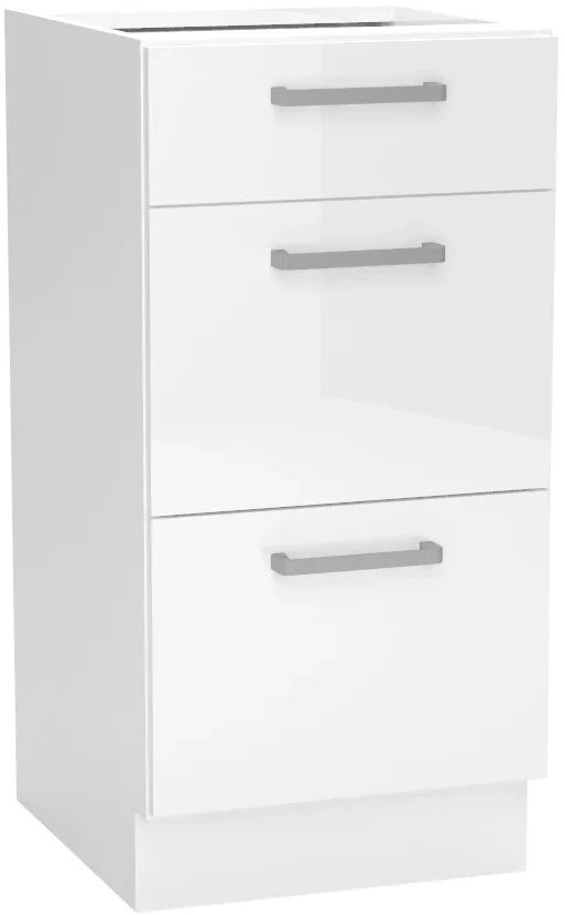 Szafka kuchenna stojąca 40 VITA D40S/3 biała połysk STOLKAR