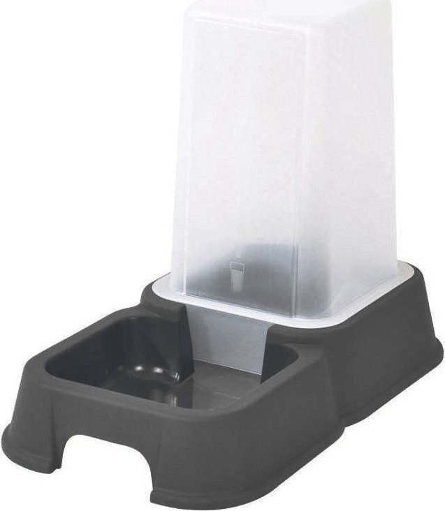 Homea Dozownik na suchą karmę i wodę, 1,5 l, kolor szary