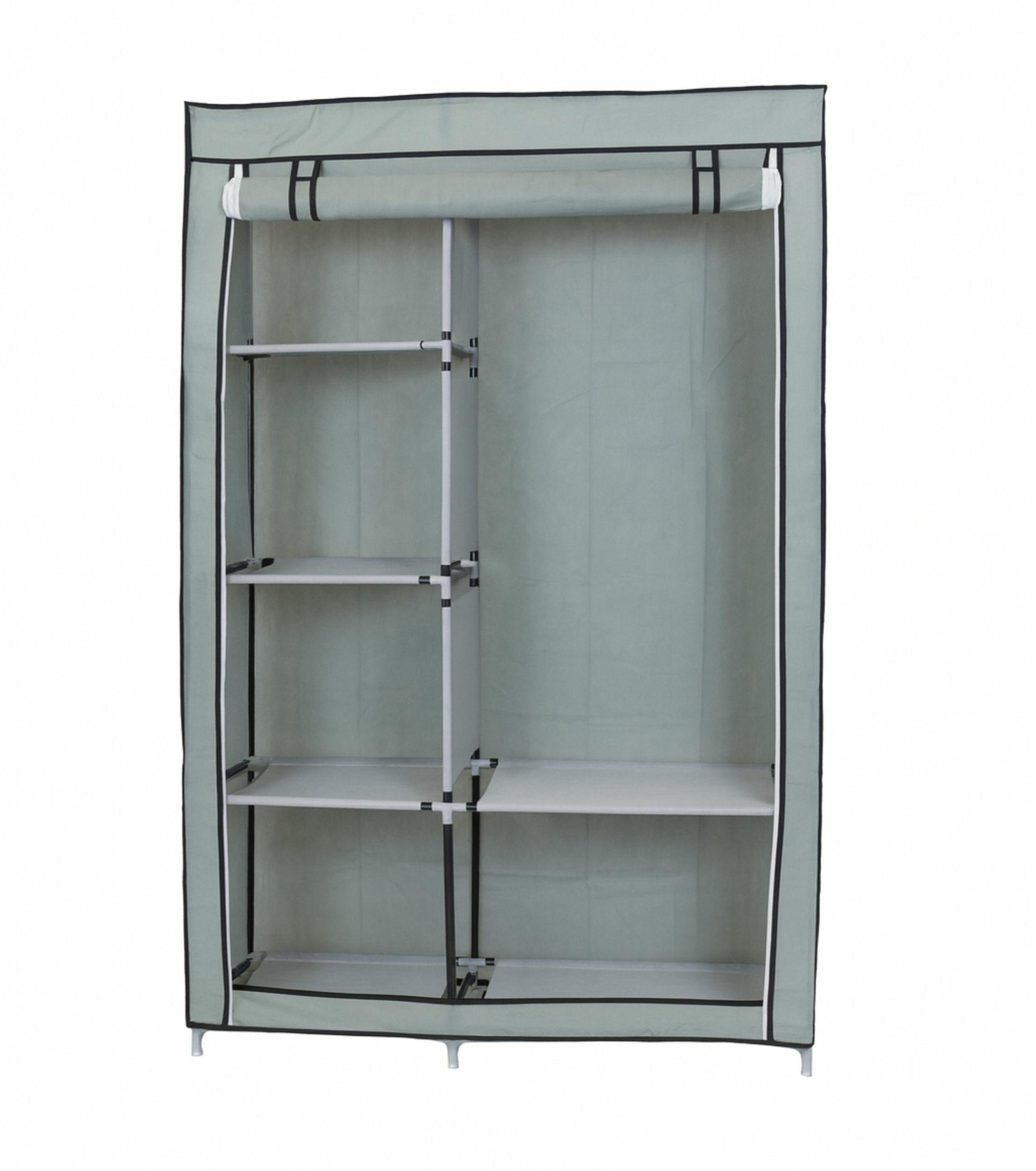 DA567 Tekstylna szafa na ubrania szara