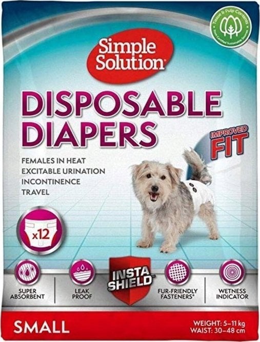 Simple Solution Simple Solution Pieluchy jednorazowe dla suczek S 12szt.