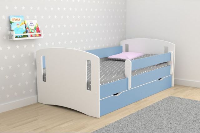 Kocot Kids Łóżko CLASSIC 2 niebieskie dziecięce polskiej produkcji Kocot Kids
