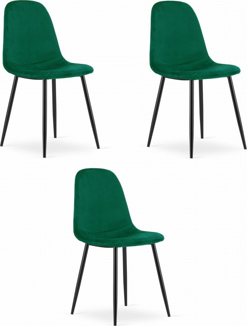 Leobert Krzesło COMO - ciemna zieleń aksamit x 3